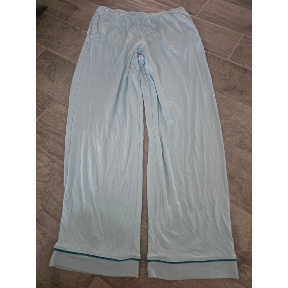 Tommy John Womens Light Blue Micro Modal Wide Leg Pajama Pants Size Medium